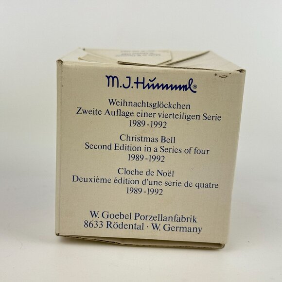 M.J. Hummel Christmas Bell "Letter To Santa Claus" 1990 Second Edition Porcelain - Picture 13 of 14